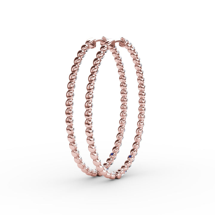 Beauty And The Bezel Set Diamond Hoop Earrings