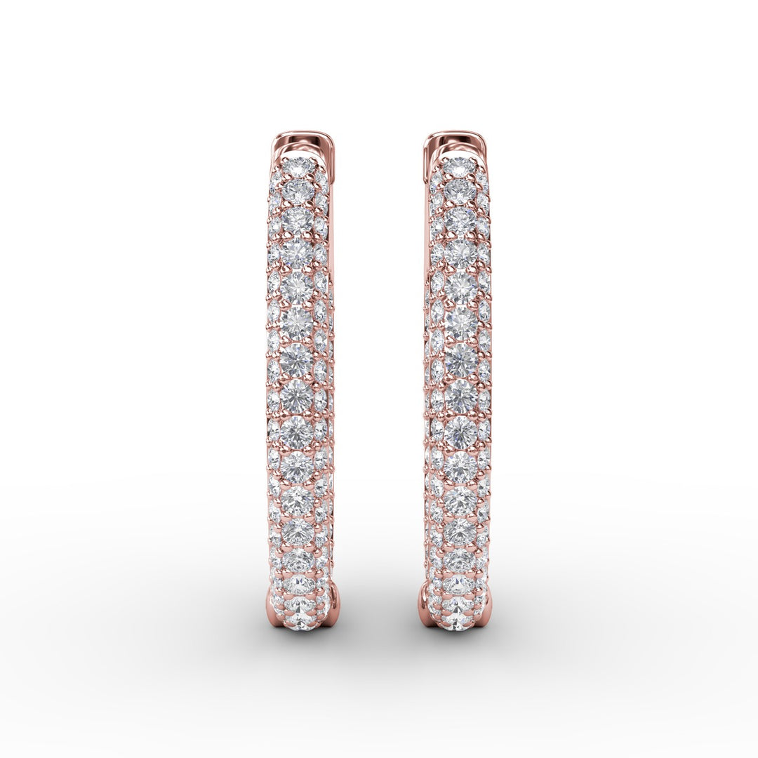 Pav? Diamond Hoop Earrings