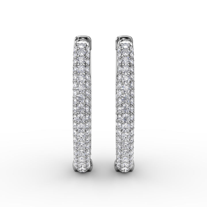 Pav? Diamond Hoop Earrings