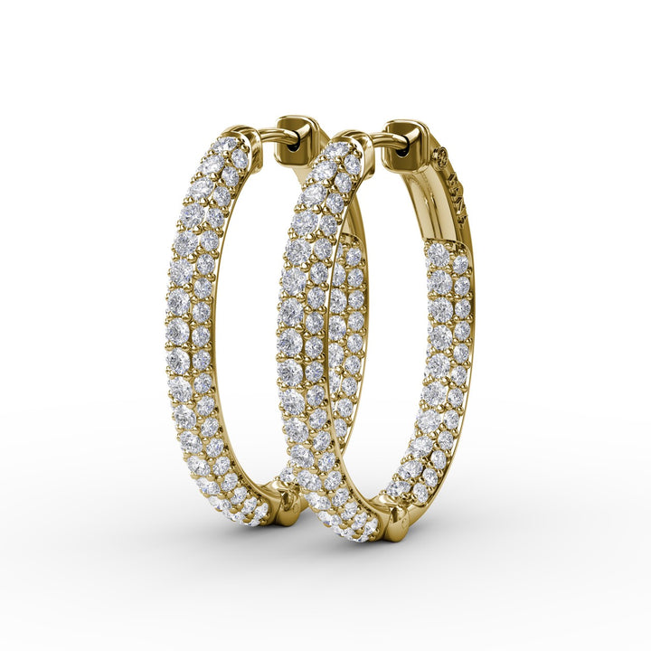Pav? Diamond Hoop Earrings