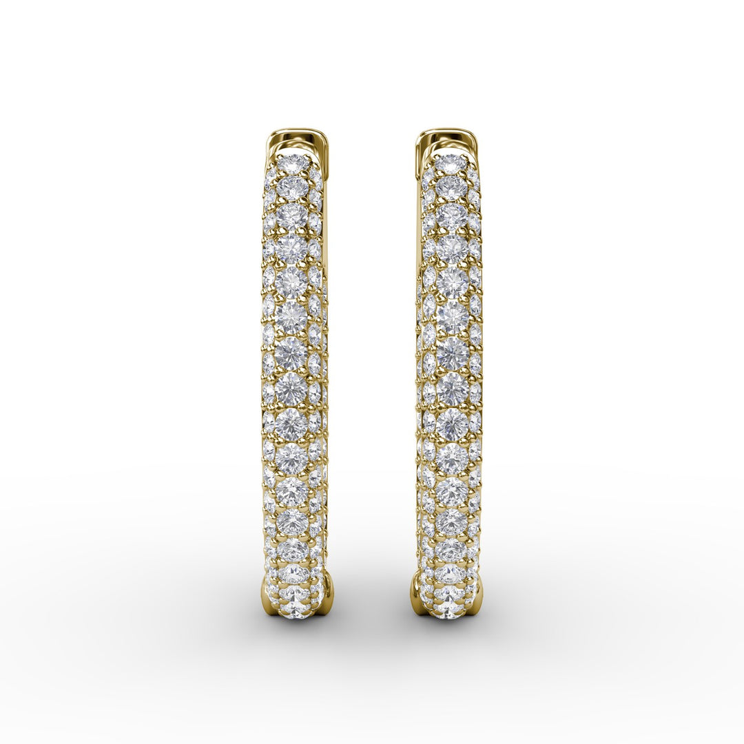 Pav? Diamond Hoop Earrings