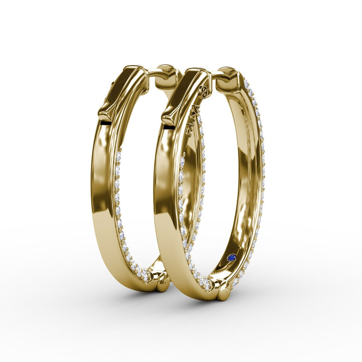 Pav? Diamond Hoop Earrings
