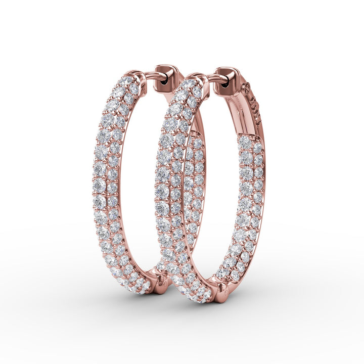 Pav? Diamond Hoop Earrings
