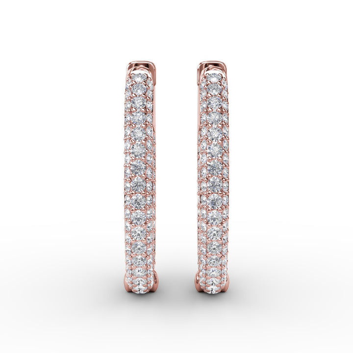 Pav? Diamond Hoop Earrings