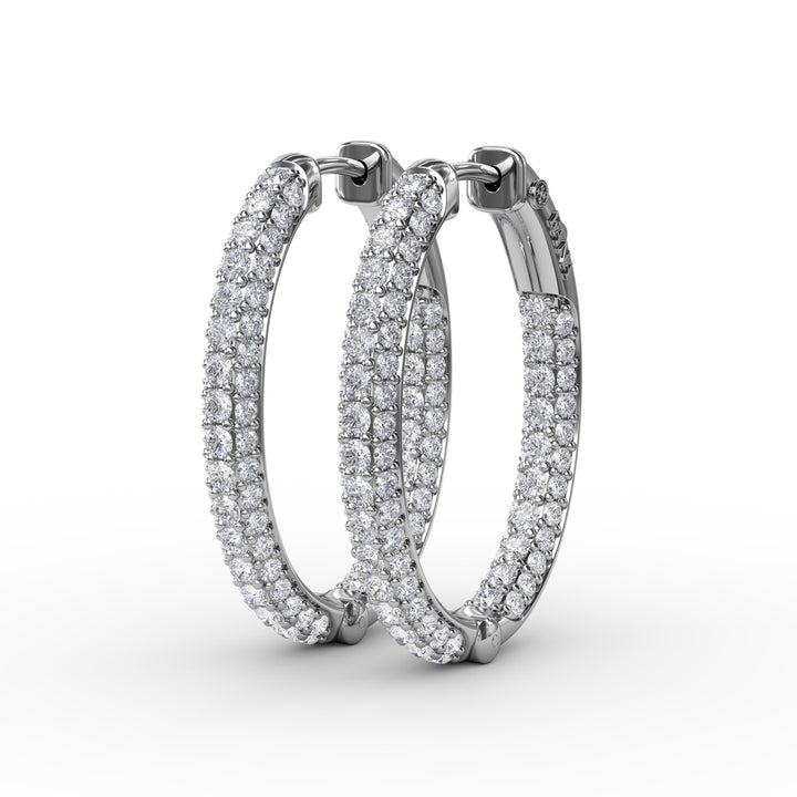 Pav? Diamond Hoop Earrings