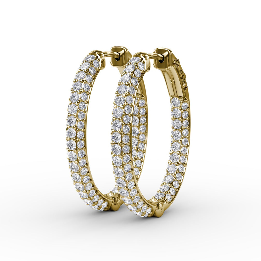 Pav? Diamond Hoop Earrings