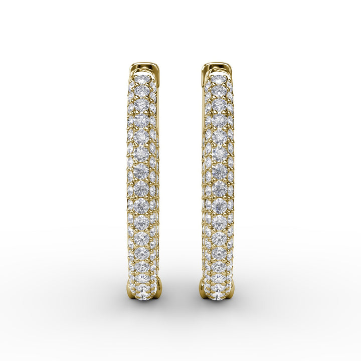 Pav? Diamond Hoop Earrings