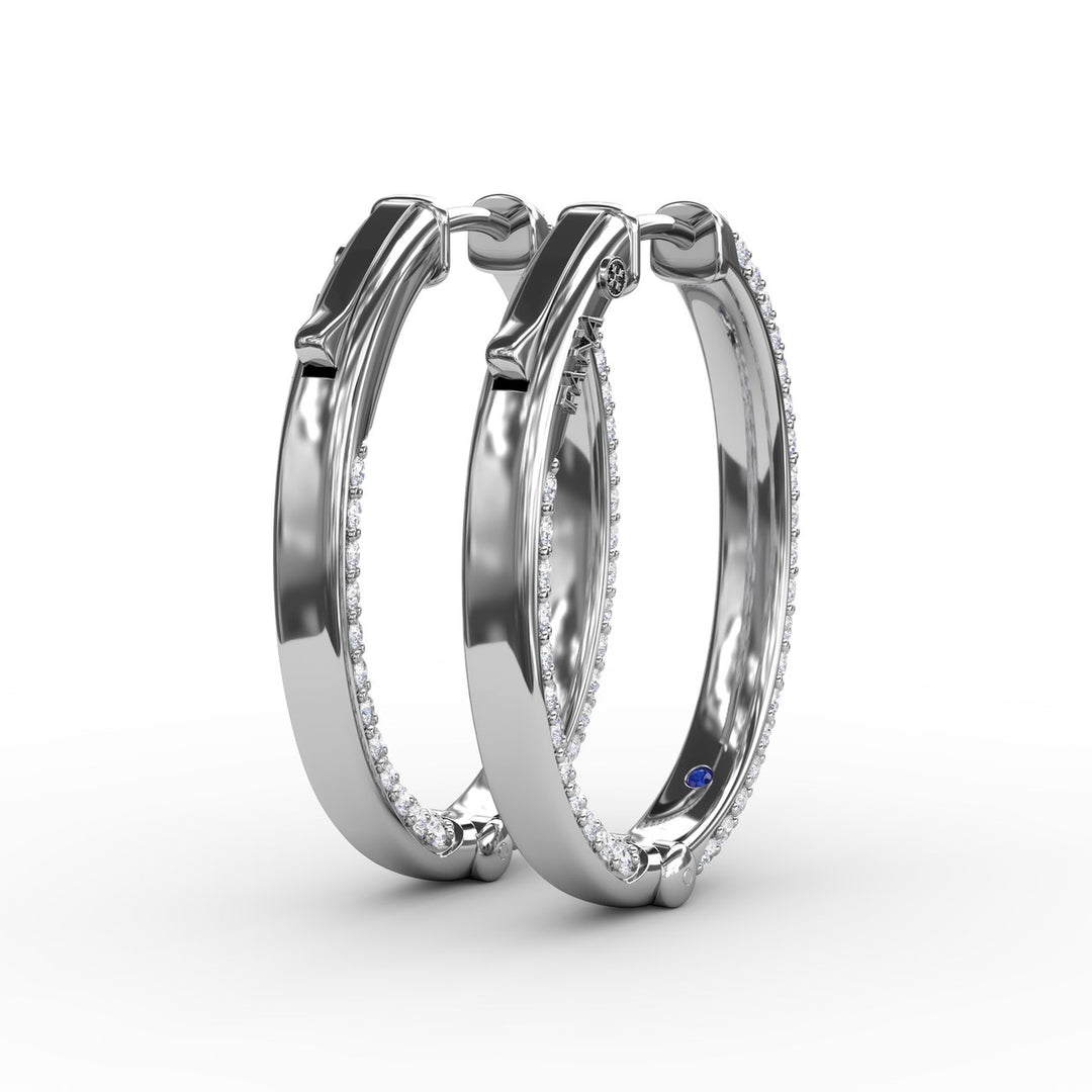 Pavé Diamond Hoop Earrings