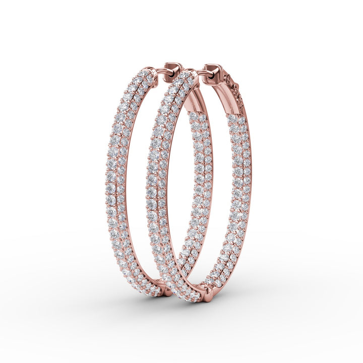 Pav? Diamond Hoop Earrings