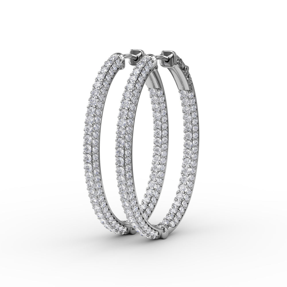 Pav? Diamond Hoop Earrings