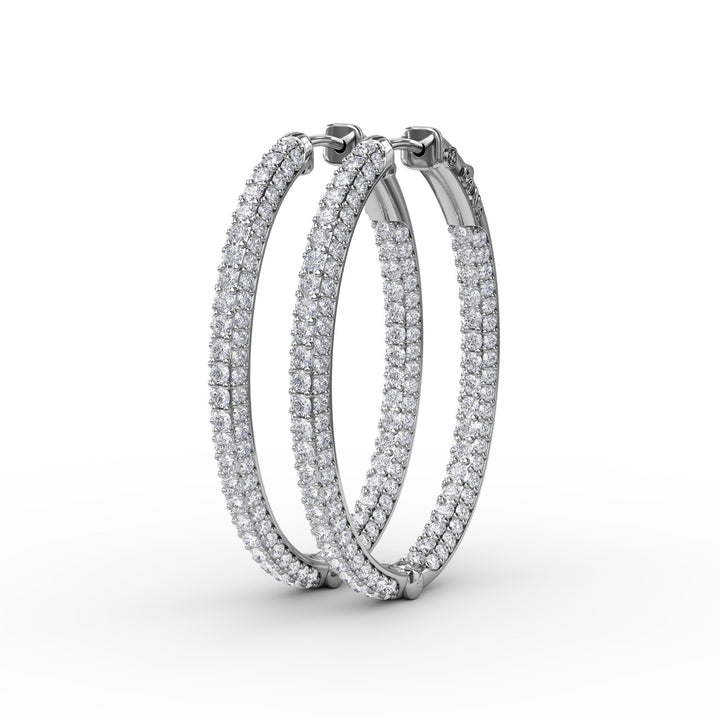 Pav? Diamond Hoop Earrings