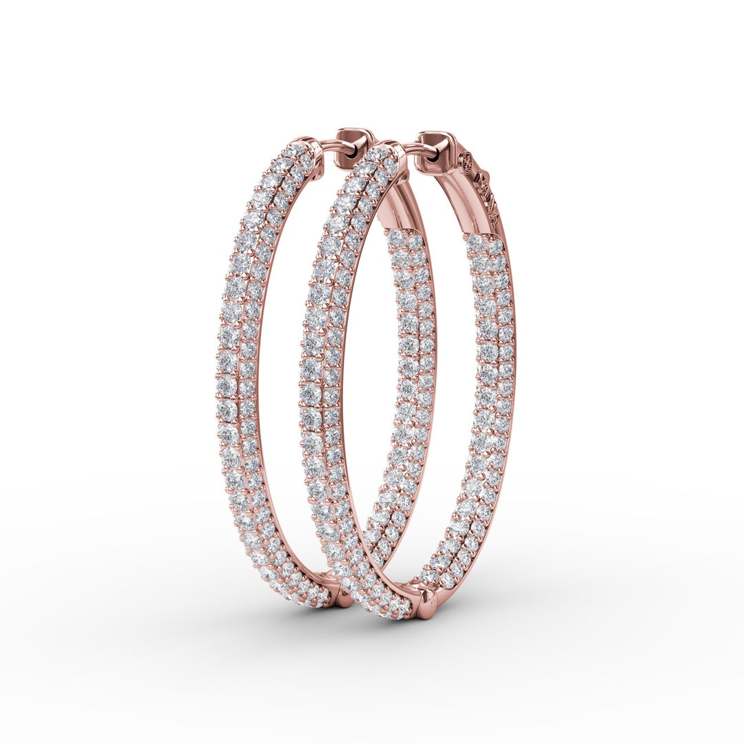 Pav? Diamond Hoop Earrings