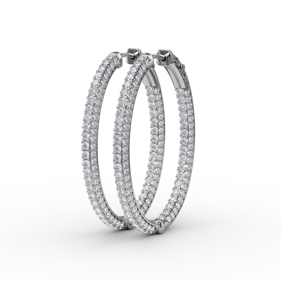 Pav? Diamond Hoop Earrings