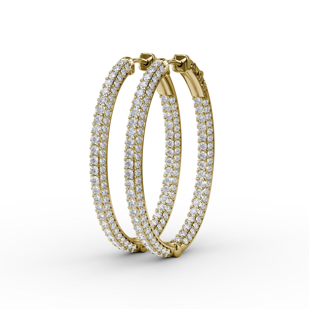 Pav? Diamond Hoop Earrings