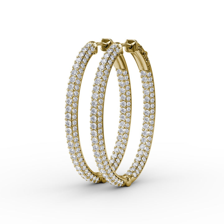 Pav? Diamond Hoop Earrings