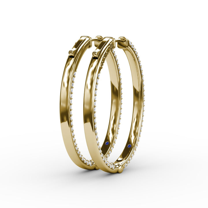 PavÃ© Diamond Hoop Earrings