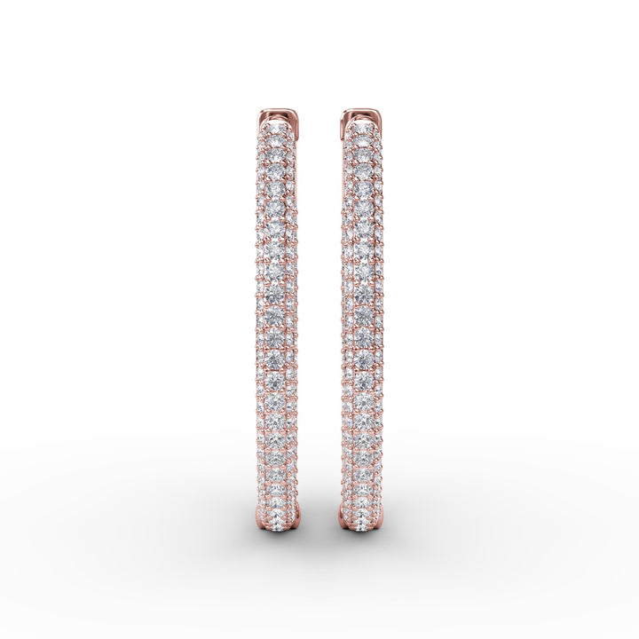 PavÃ© Diamond Hoop Earrings