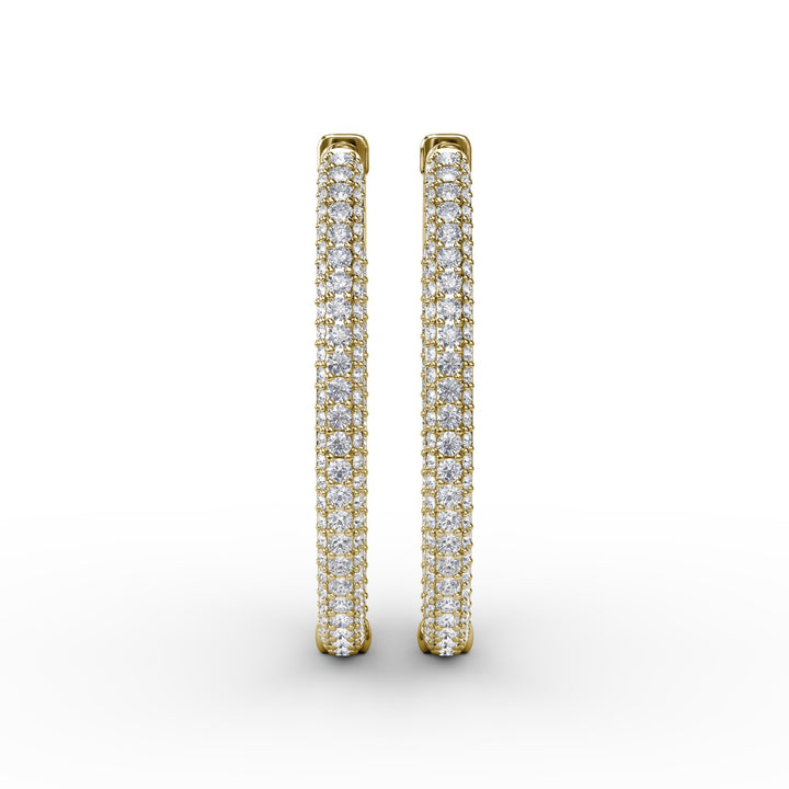 PavÃ© Diamond Hoop Earrings