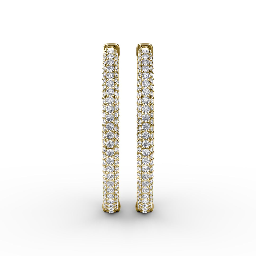 PavÃ© Diamond Hoop Earrings