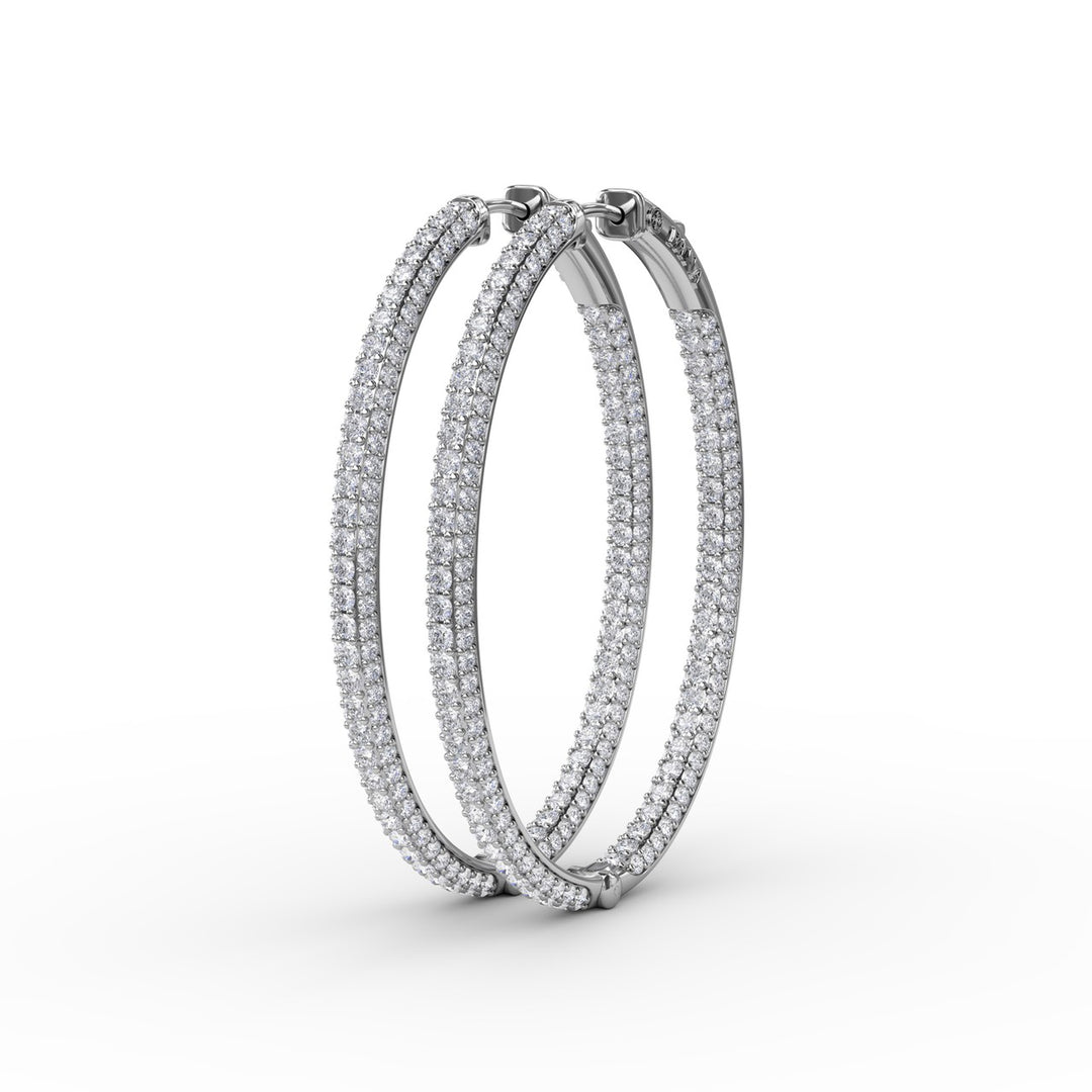 Pav? Diamond Hoop Earrings
