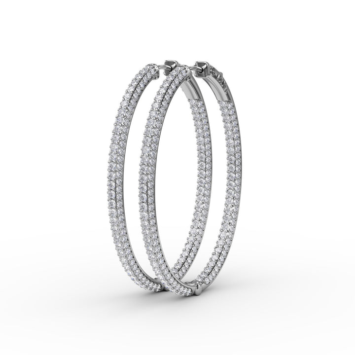 Pav? Diamond Hoop Earrings