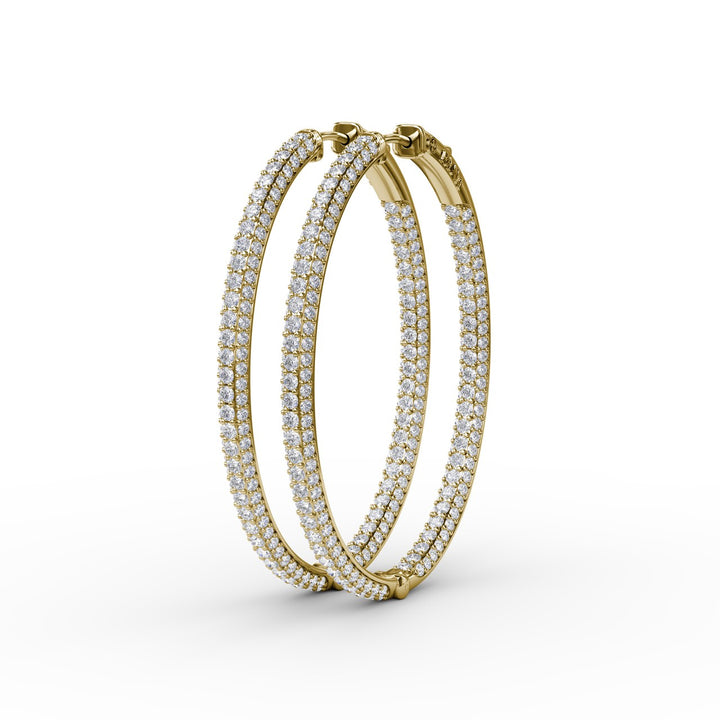 Pav? Diamond Hoop Earrings