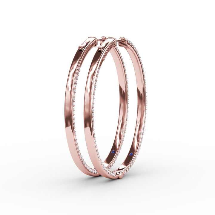 PavÃ© Diamond Hoop Earrings
