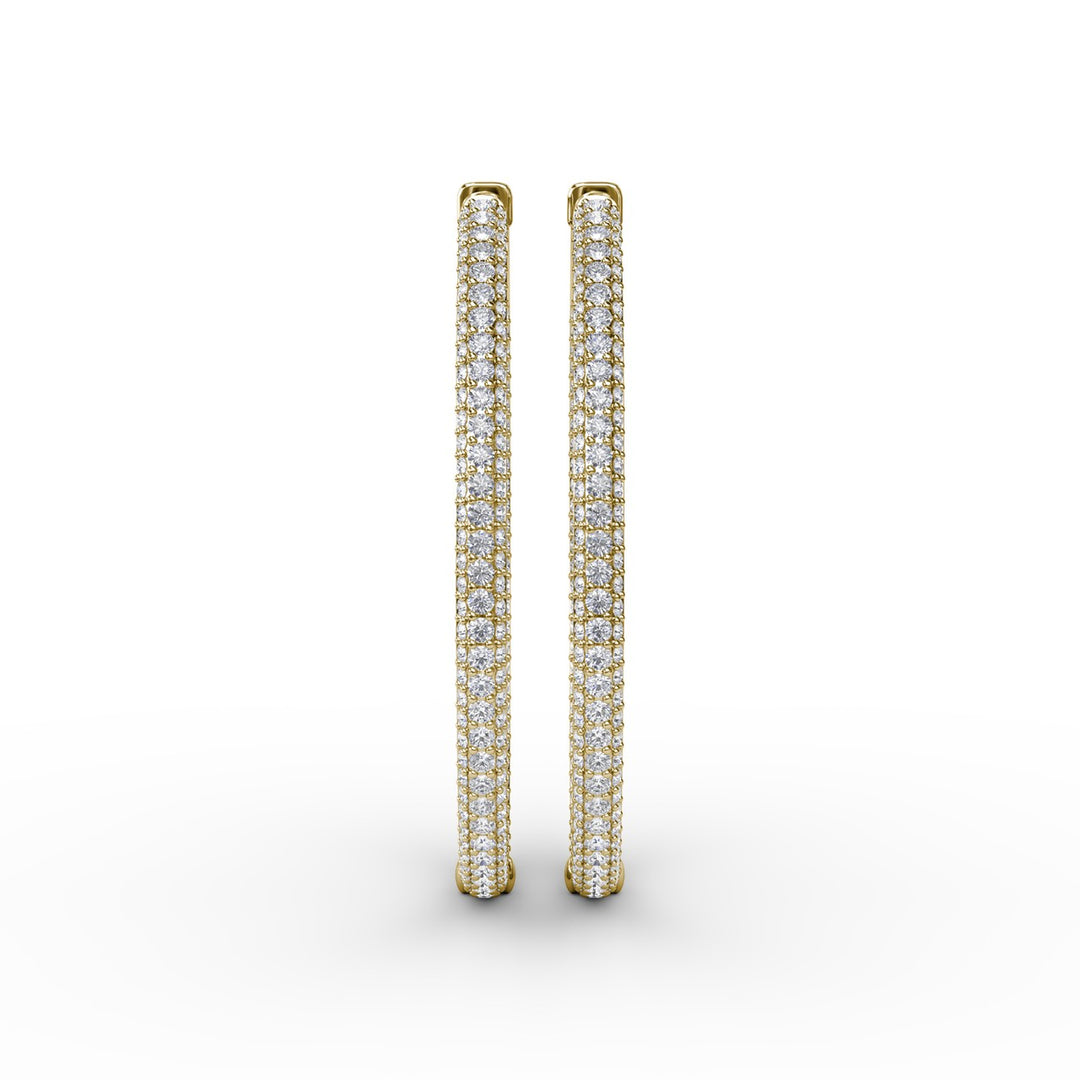 PavÃ© Diamond Hoop Earrings