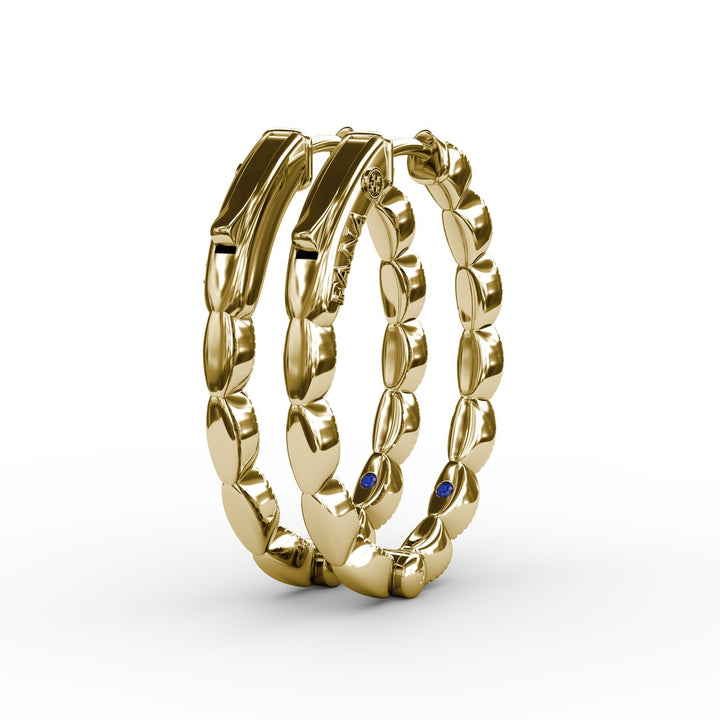 Flawless Filigree Diamond Hoops