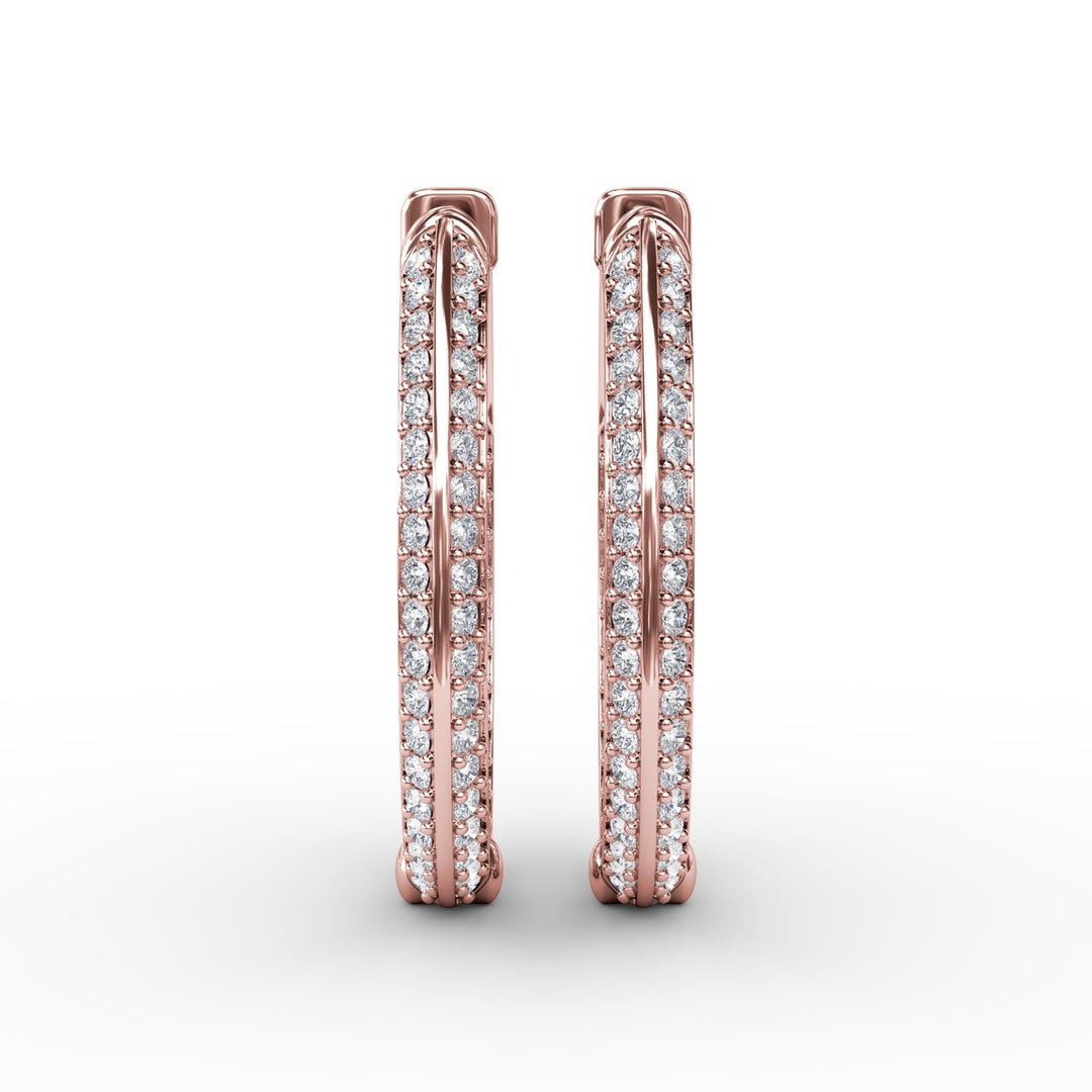 Knife Setting Diamond Hoop