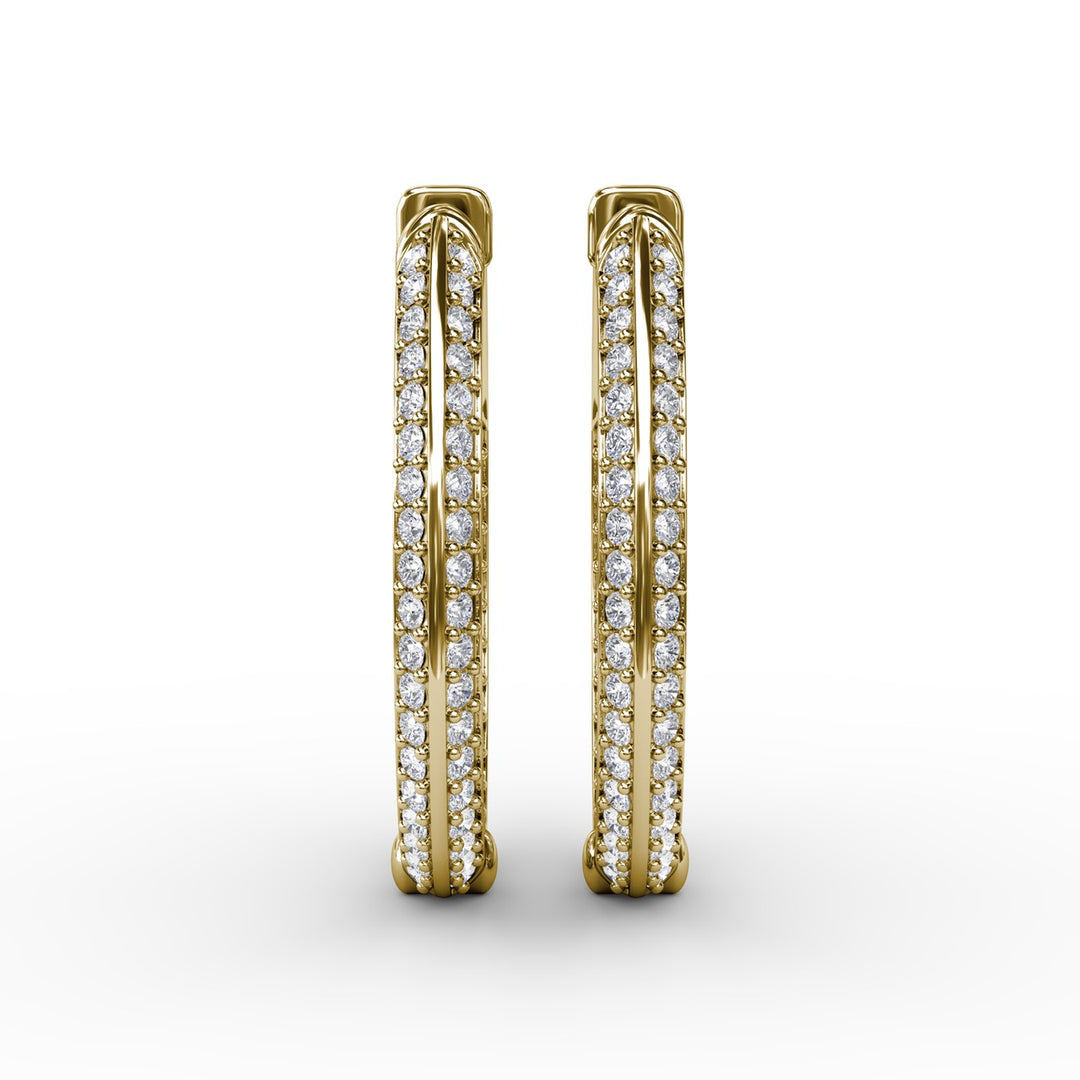 Knife Setting Diamond Hoop