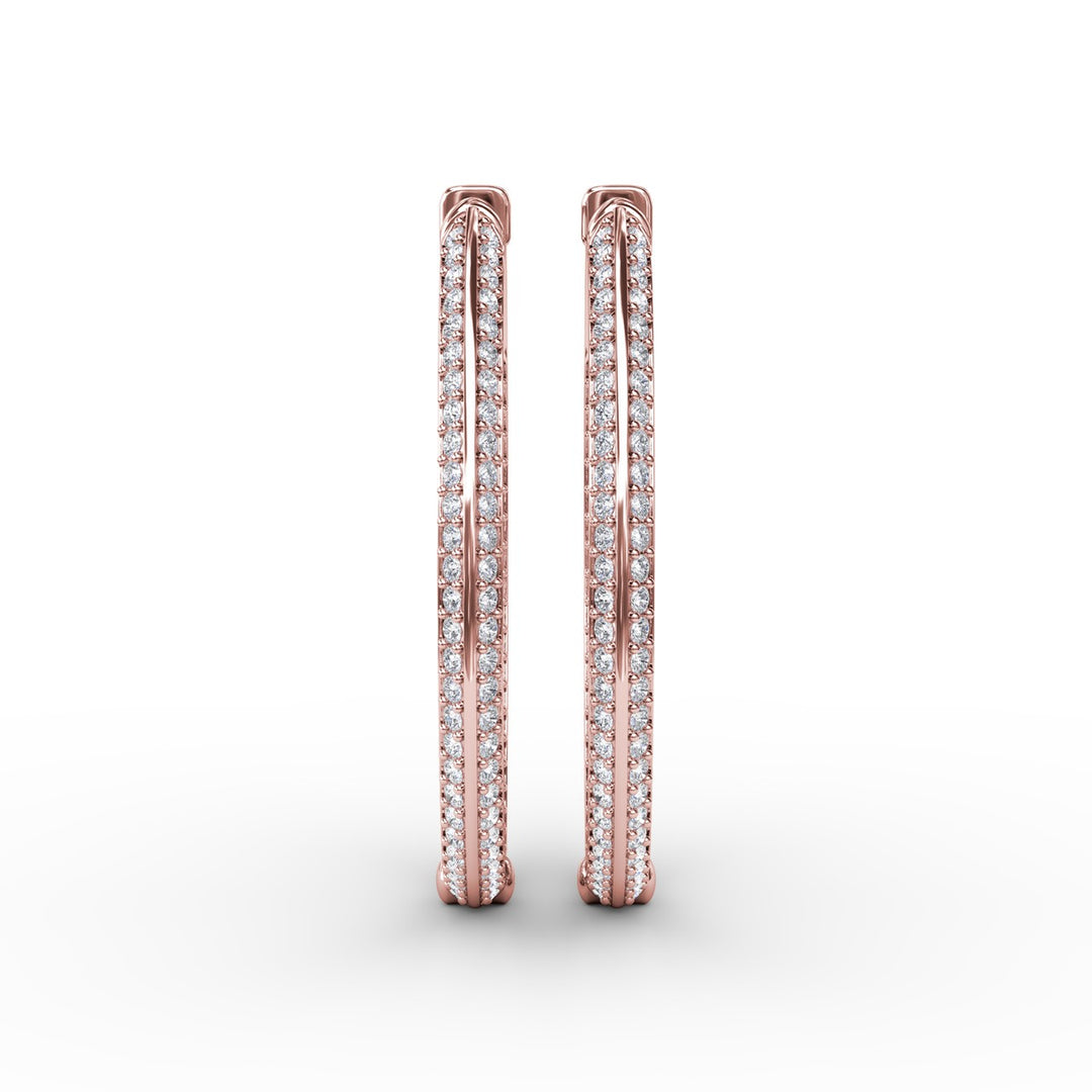 Knife Setting Diamond Hoop