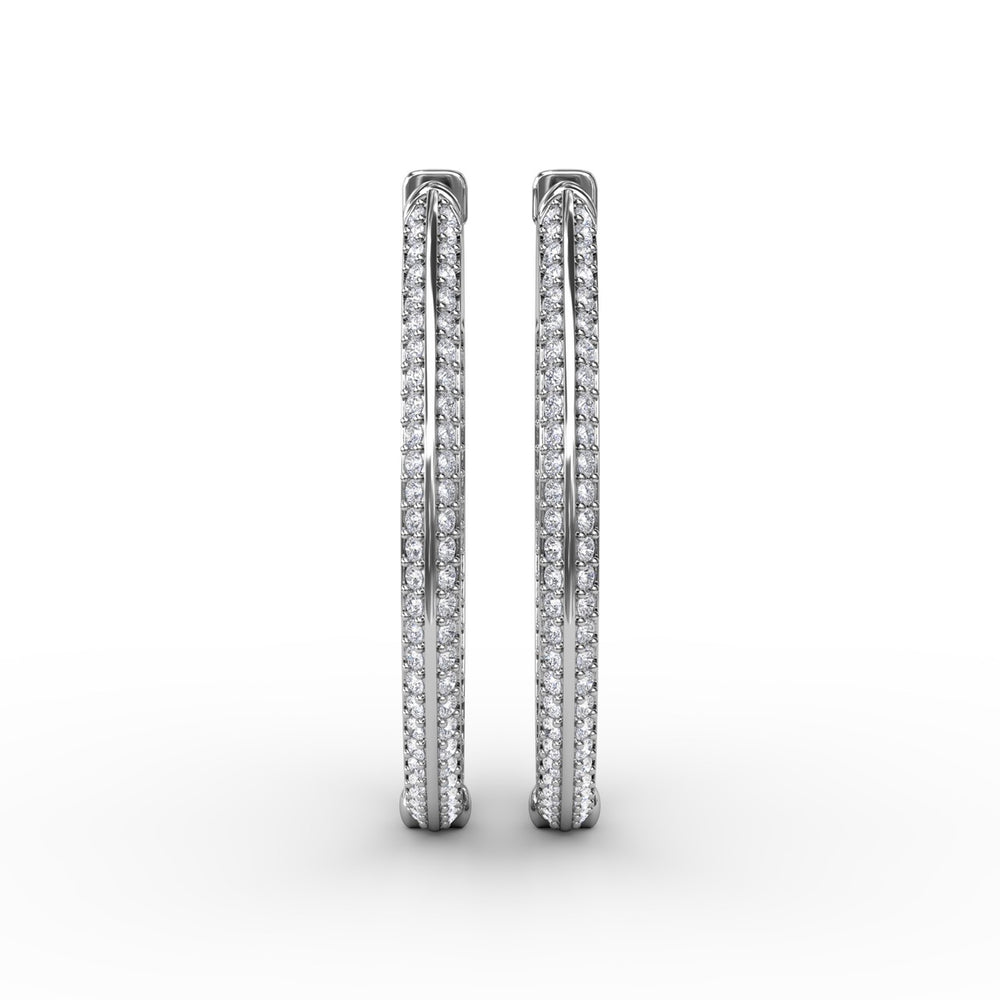 Knife Setting Diamond Hoop