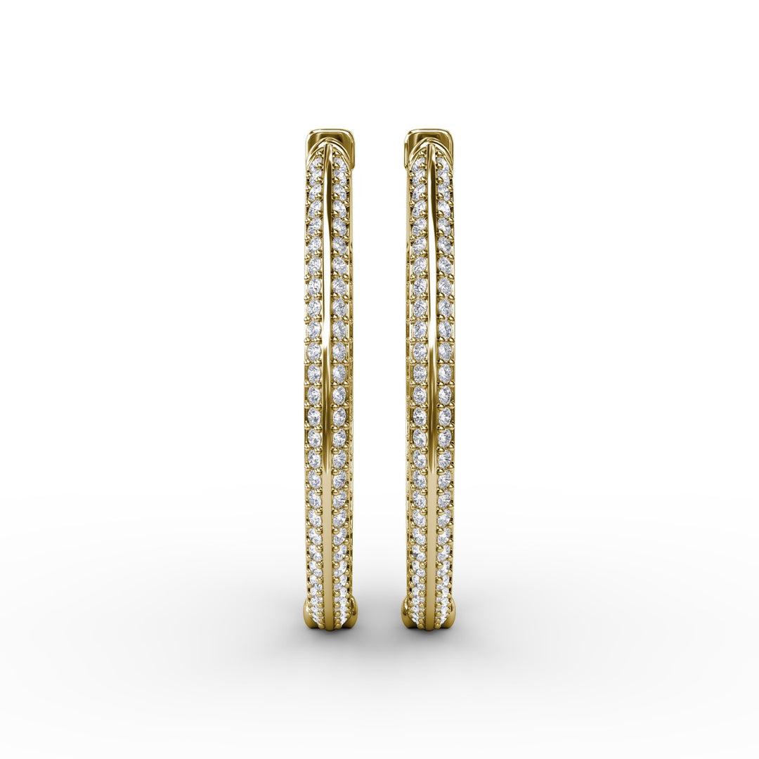 Knife Setting Diamond Hoop
