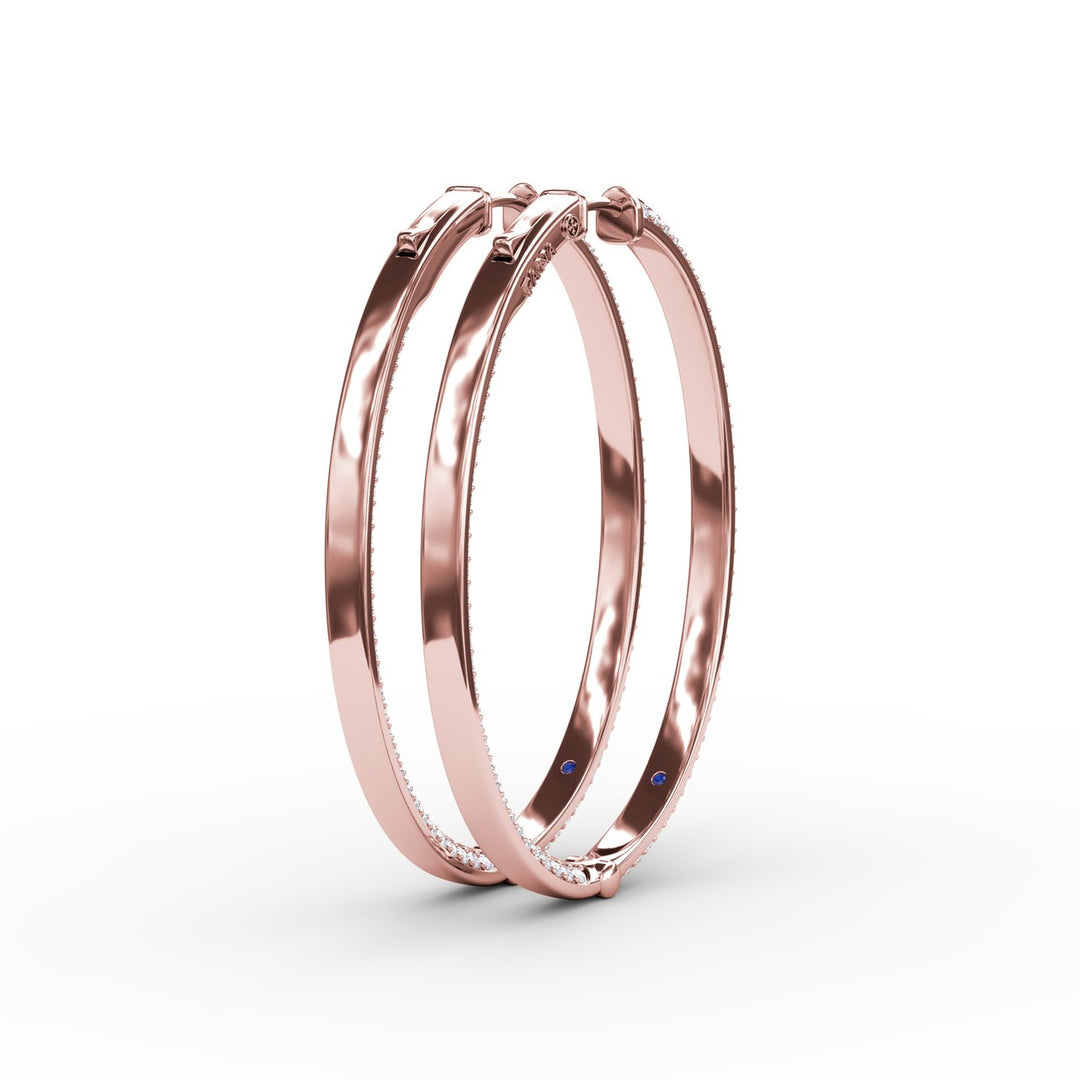 Knife Setting Diamond Hoop