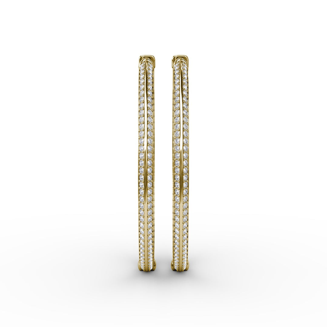 Knife Setting Diamond Hoop