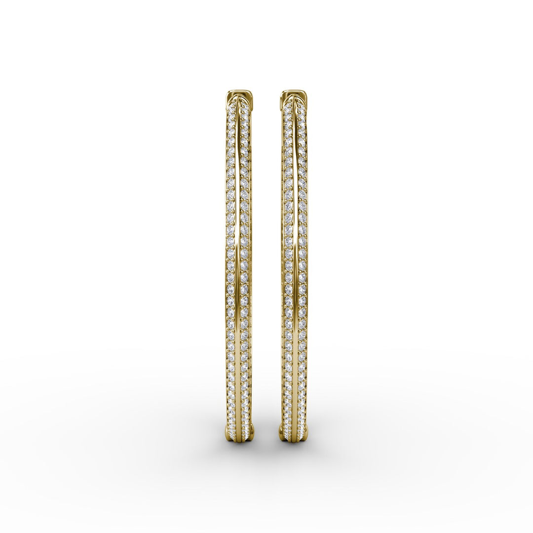 Knife Setting Diamond Hoop