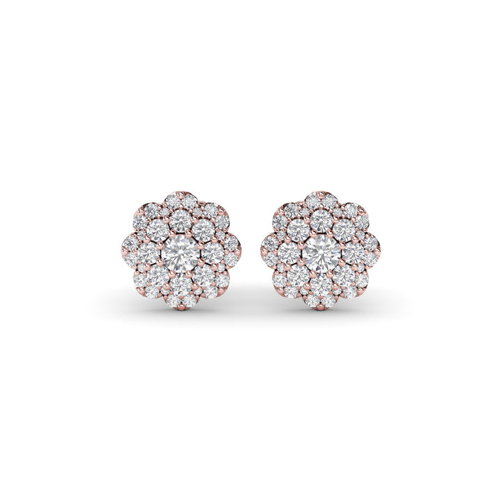 Magnolia Diamond Stud Earrings