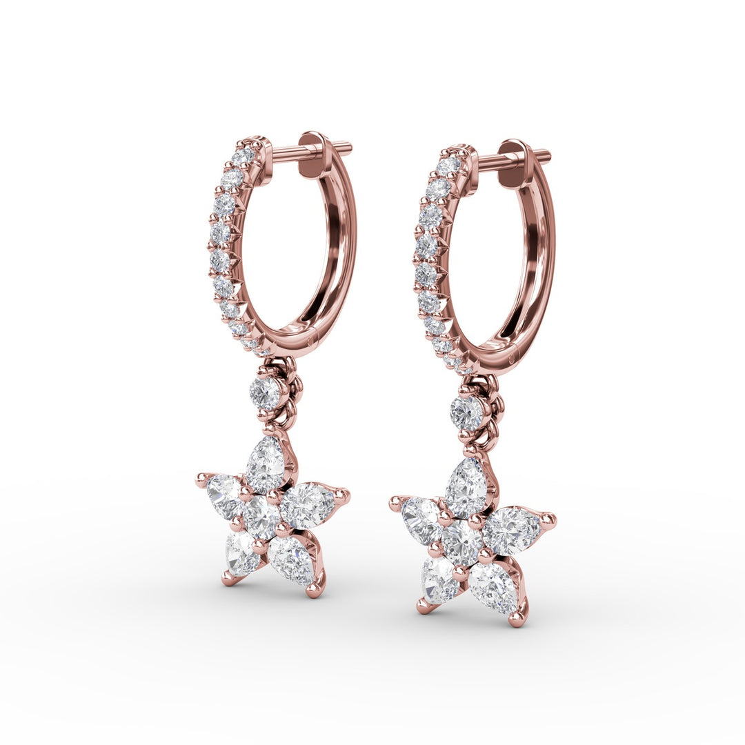 Catalina Diamond Star Drop Earrings