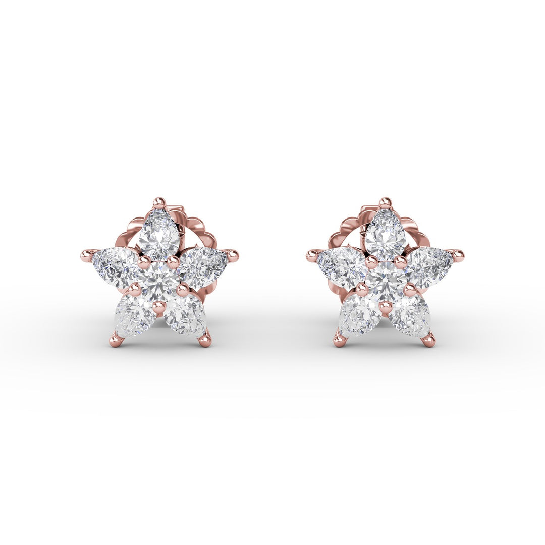 Catalina Diamond Star Stud Earrings