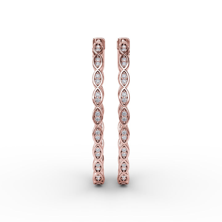 Modern Marquise Hoop Earrings