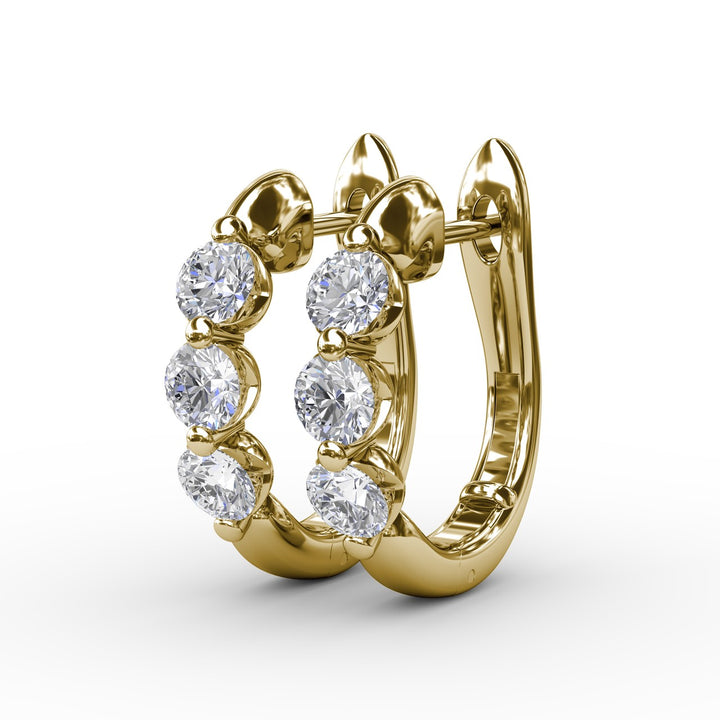 Empire Diamond Hoop Earrings