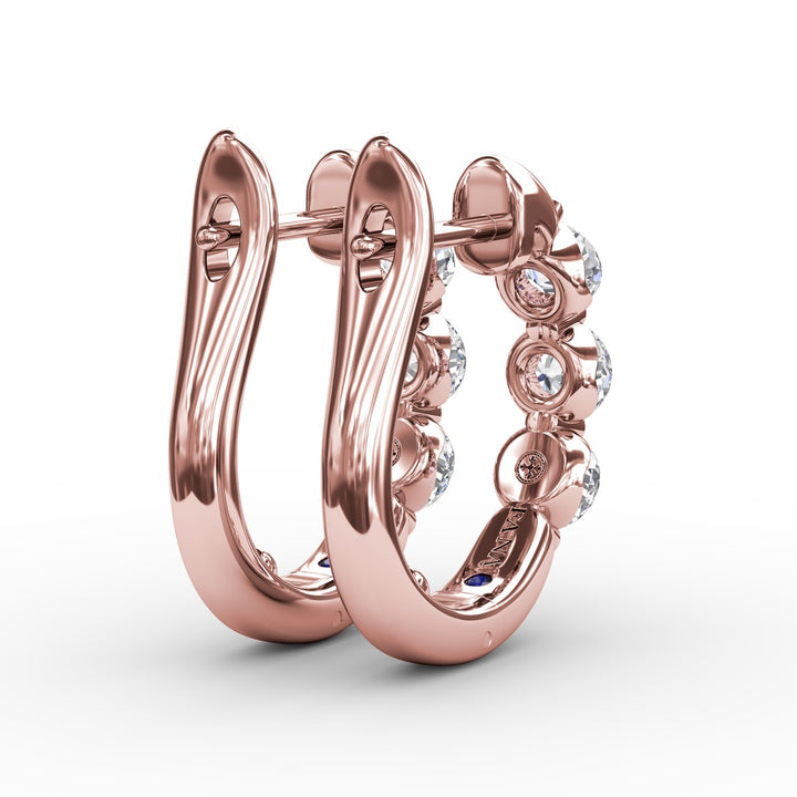 Empire Diamond Hoop Earrings
