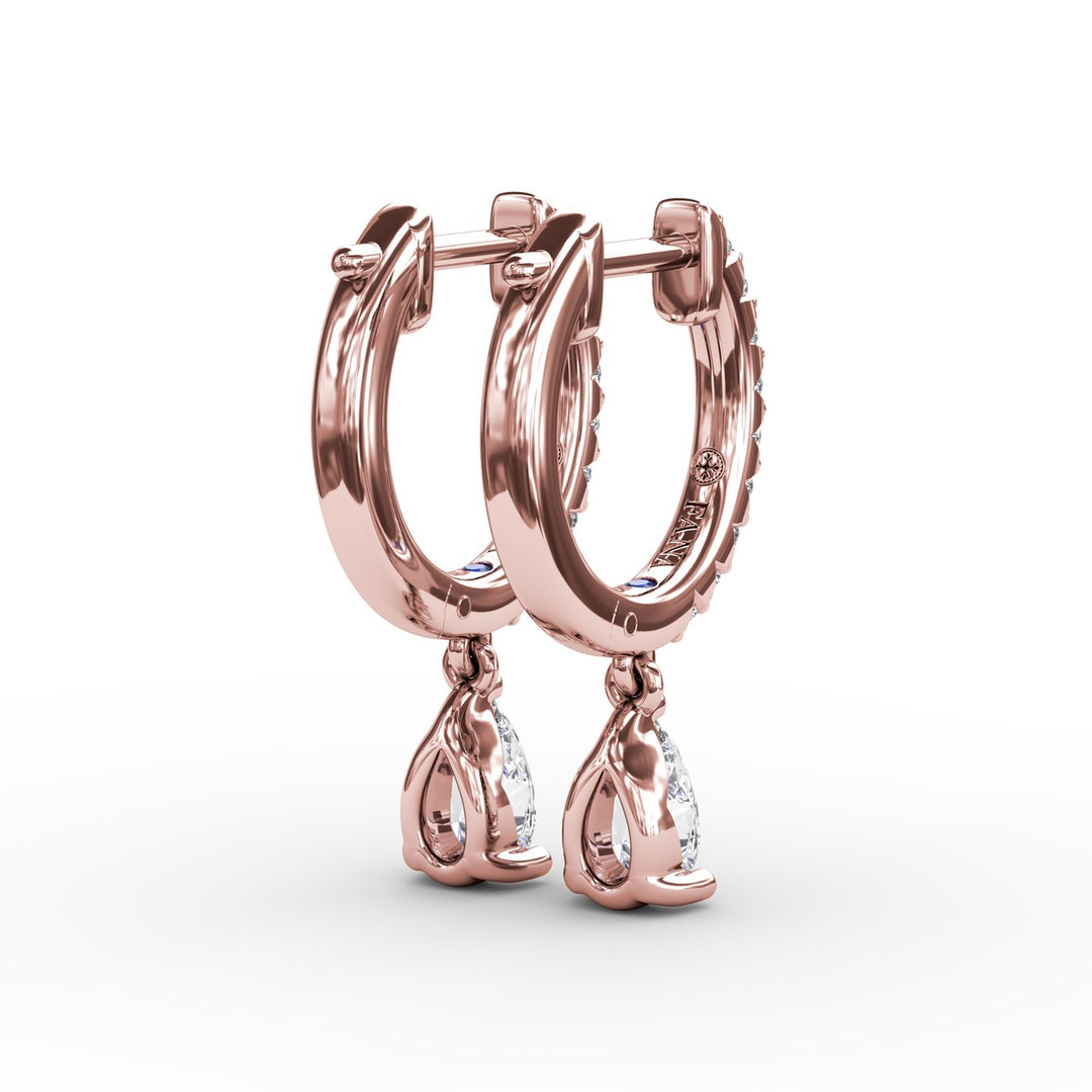 Teardrop Diamond Drop Earrings