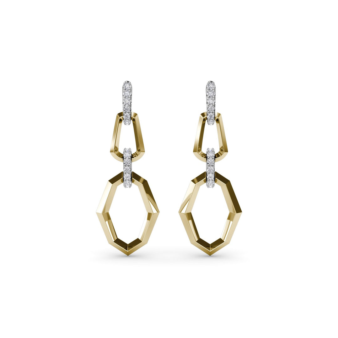 Lynq Geometric Drop Earrings
