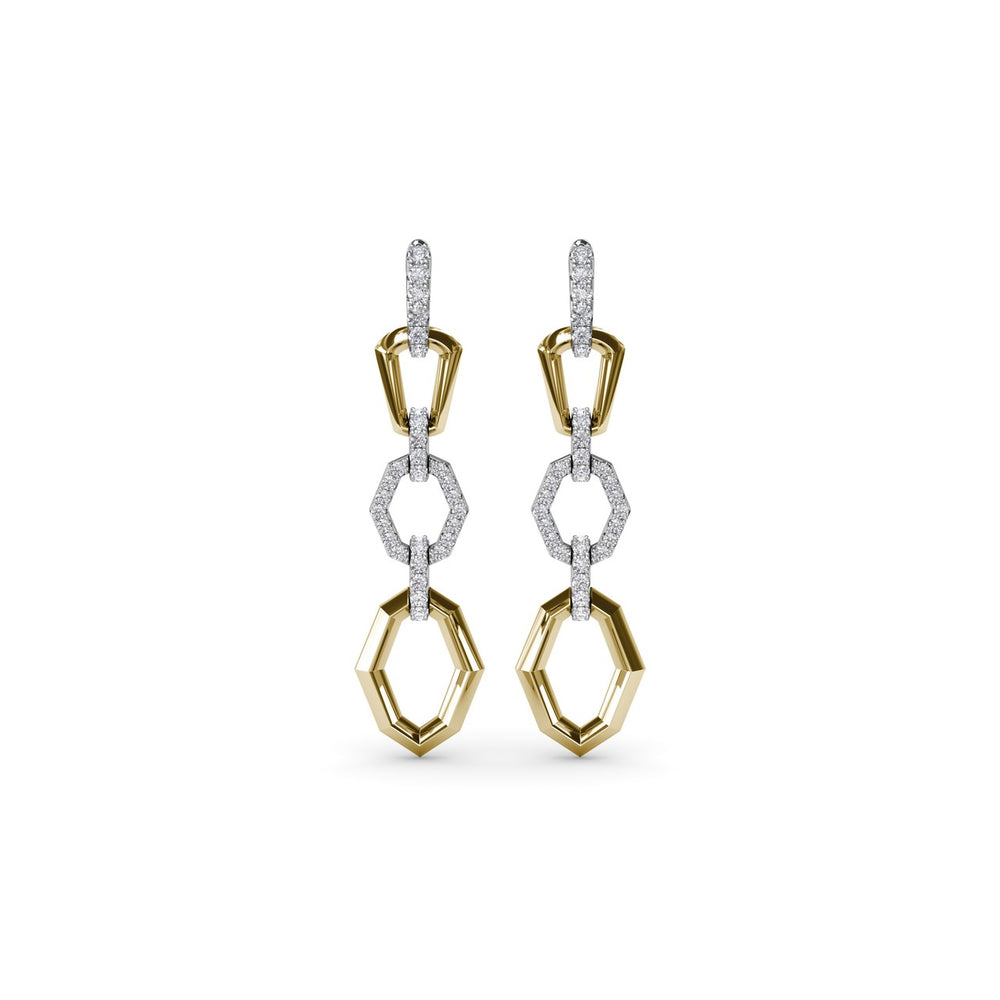 Lynq Geometric Long Drop Earrings