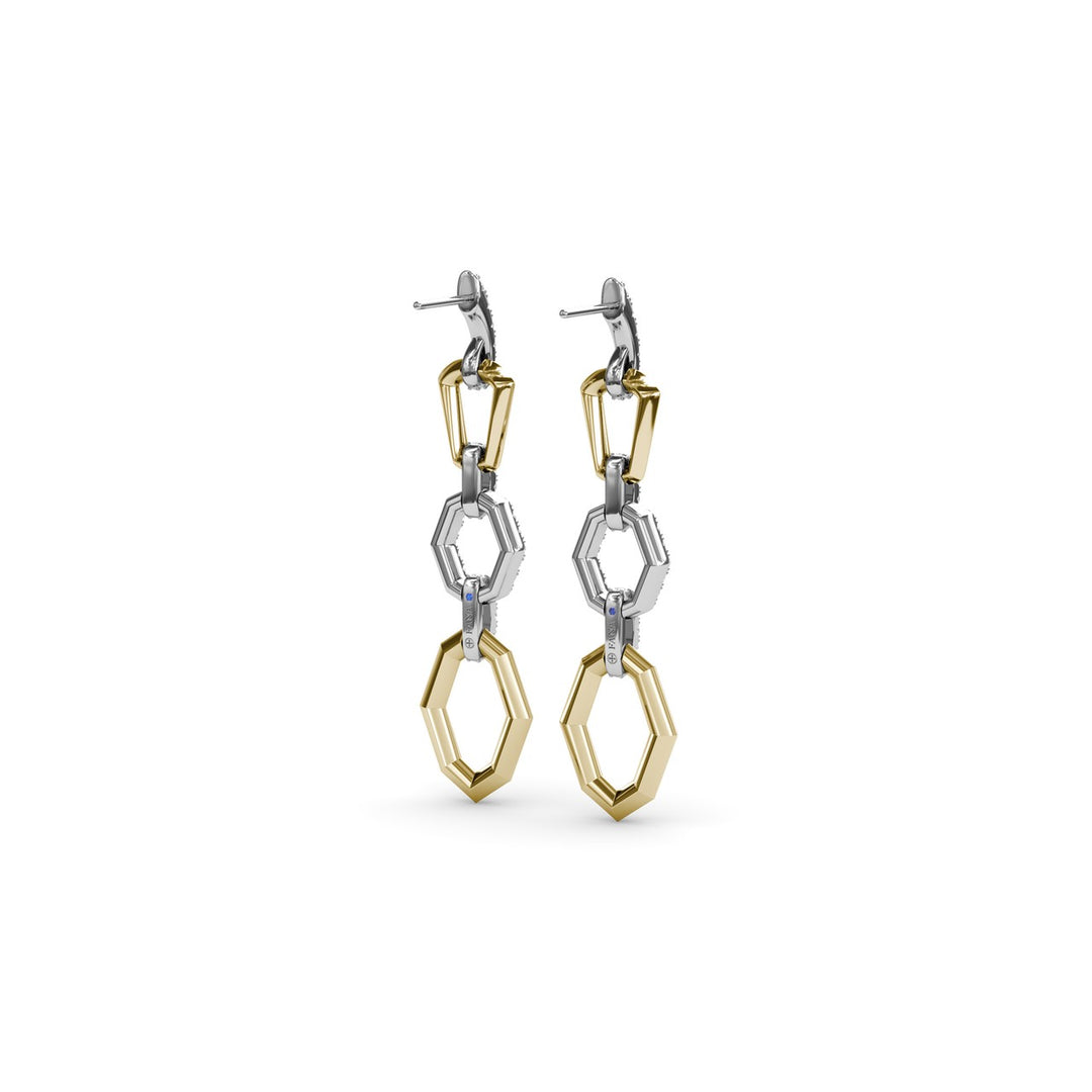 Lynq Geometric Long Drop Earrings