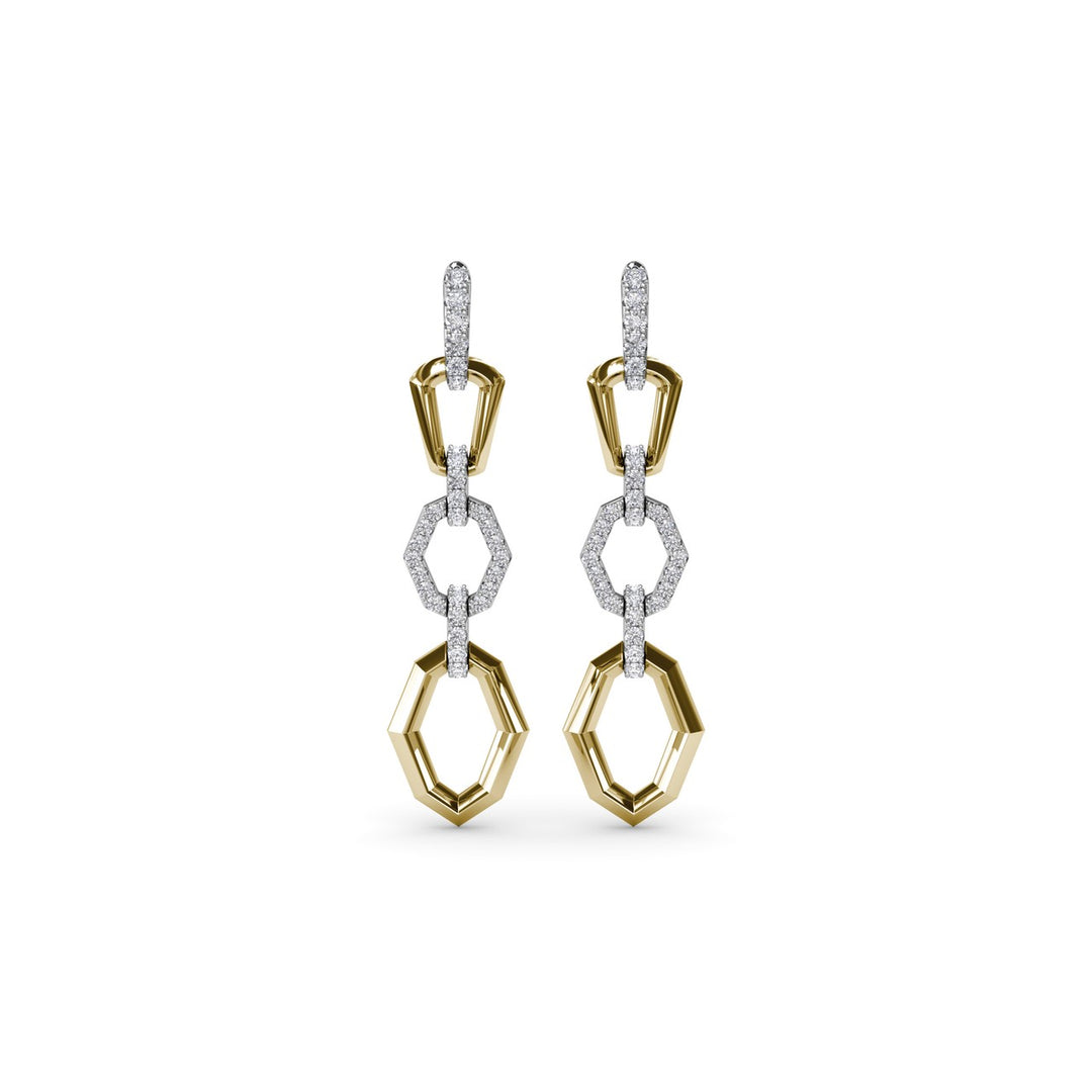 Lynq Geometric Long Drop Earrings
