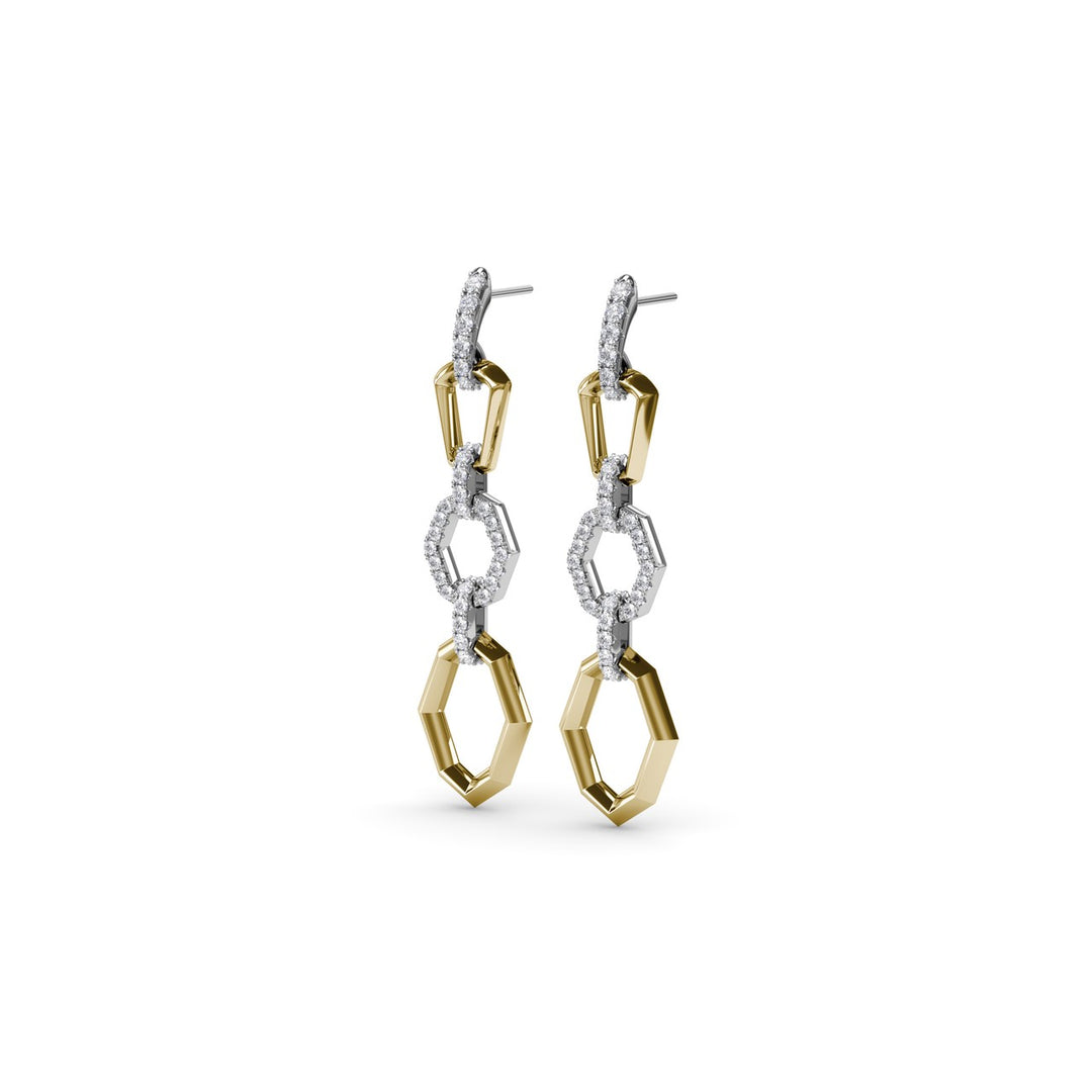 Lynq Geometric Long Drop Earrings