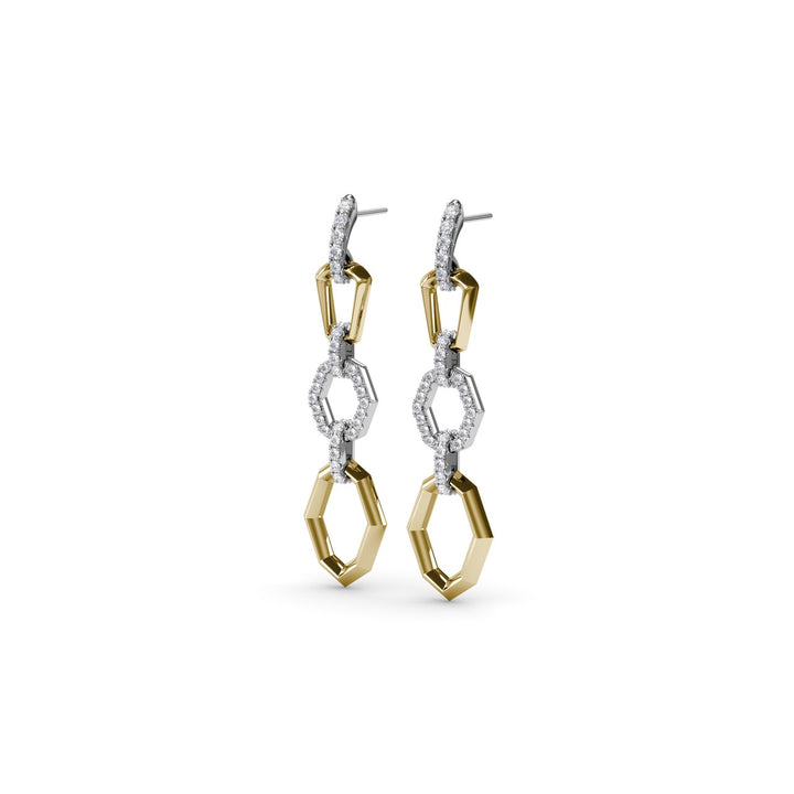 Lynq Geometric Long Drop Earrings